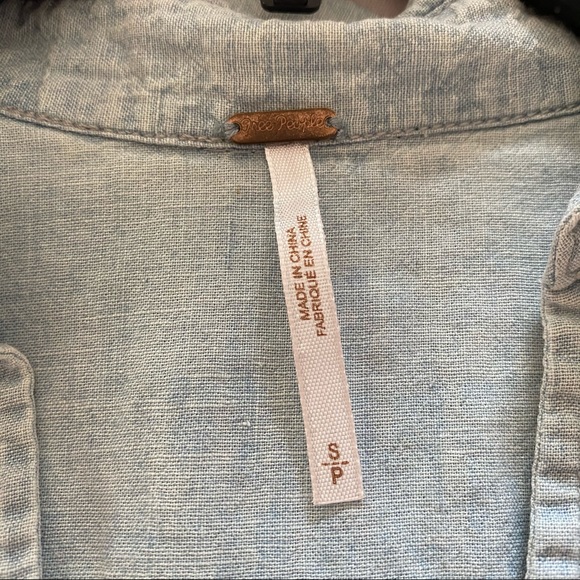 Free People Linen Blend Top - Picture 12 of 14